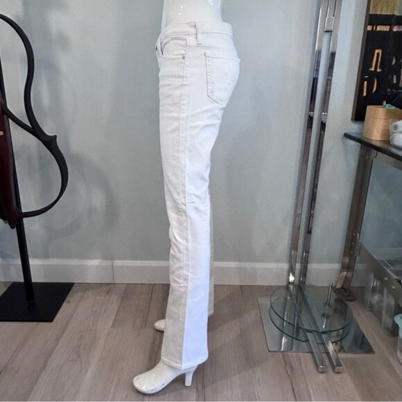AG Ballad Slim Boot 31 Mid Rise White Jeans - Picture 3 of 15
